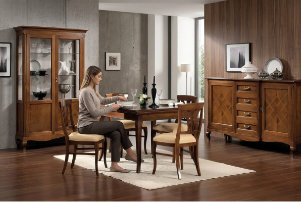 Mesa de comedor de estilo antiguo Muebles de madera maciza Mesas de comedor italianas Mesa de madera Tables