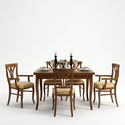 Juego de comedor con cómoda 4 sillas vitrina grupo de comedor mesa de 7 piezas.