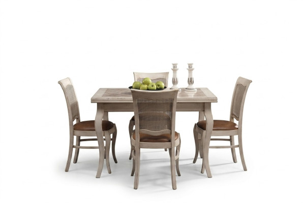 Mesa Mesa de comedor Estilo antiguo Madera maciza Muebles de madera italiana Tables