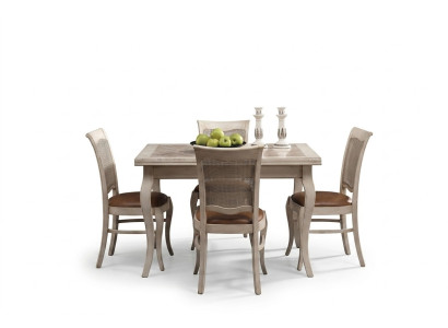 Mesa Mesa de comedor Estilo antiguo Madera maciza Muebles de madera italiana Tables