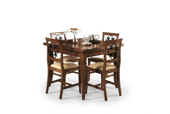 Mesas de comedor italianas Mesa de madera Mesas Muebles Mesa de comedor Estilo antiguo Madera maciza