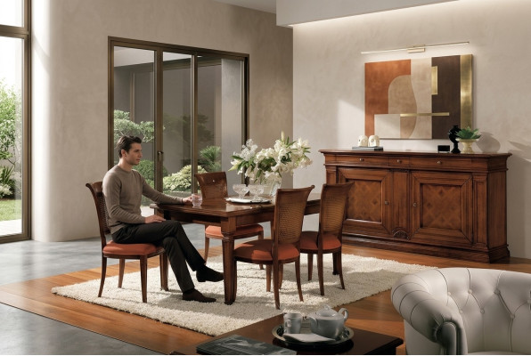 Muebles de diseño de mesa de comedor italiano de lujo, mobiliario de mesa de madera maciza, mesa nueva.