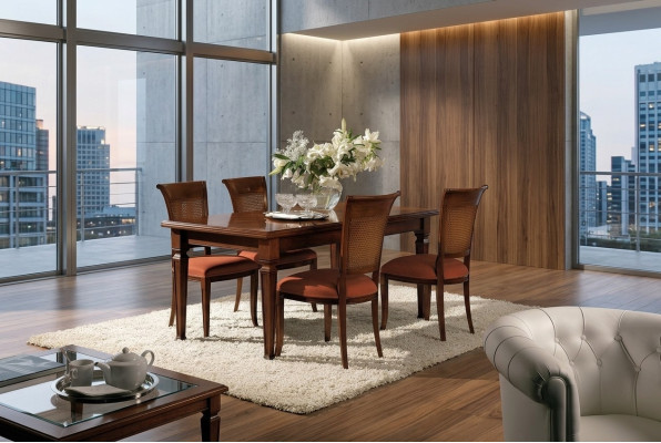 Muebles de diseño de mesa de comedor italiano de lujo, mobiliario de mesa de madera maciza, mesa nueva.