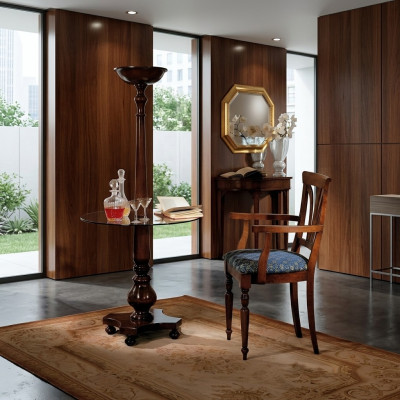 Sillas de comedor Sillón de lujo Silla de madera marrón Sillón Muebles de sala de estar Nuevos