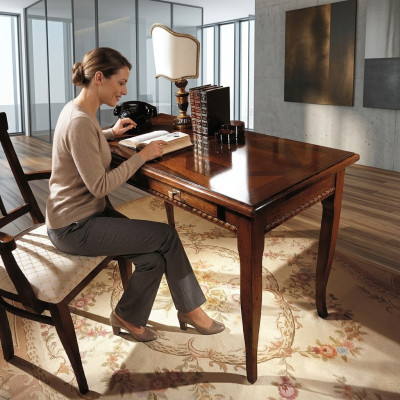 Escritorio Mesa Muebles italianos en madera maciza Oficina Secretaria Nueva