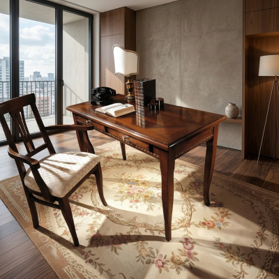 Escritorio Mesa Muebles italianos en madera maciza Oficina Secretaria Nueva