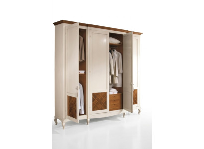 Armario de madera maciza italiano para dormitorio.