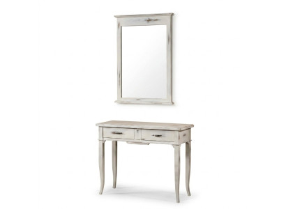 Mesas Consolas Mesa de lado Dormitorio Madera Espejo + Cómodas de mesa