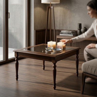 Mesa de centro de madera Mesa auxiliar Mesa de café Mesa de diseñador Mesa de sala Mesas