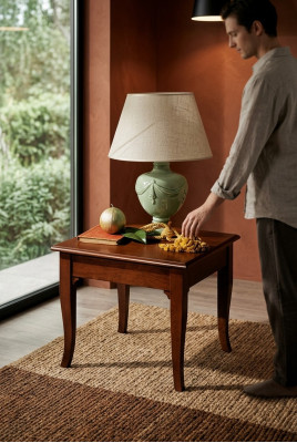 Mesa de centro clásica Mesa Mesas de salón Barroco Madera Mesas de café