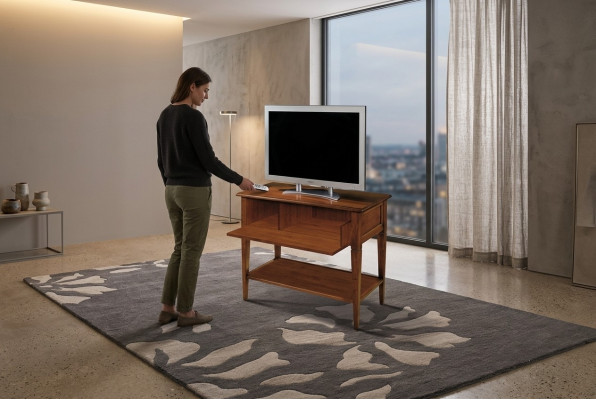 rtv Diseño Aparador Bajo de TV de Madera de Lujo en Marrón Mueble Nuevo