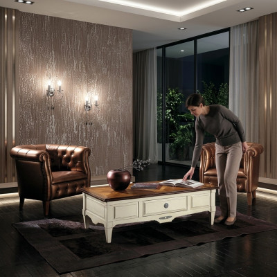 Mesas de café Mesa de madera de lujo Consolas de mesas Diseño Muebles italianos Vaccari