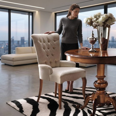 Silla de comedor, silla tapizada, sillón de lujo, silla, sillas, muebles de oficina.