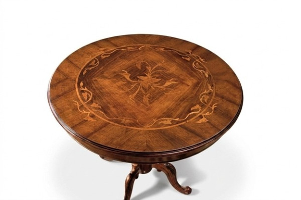 Mesa de comedor Muebles redondos Mesa de comedor de lujo Mesa redonda Madera maciza Italia Nuevo