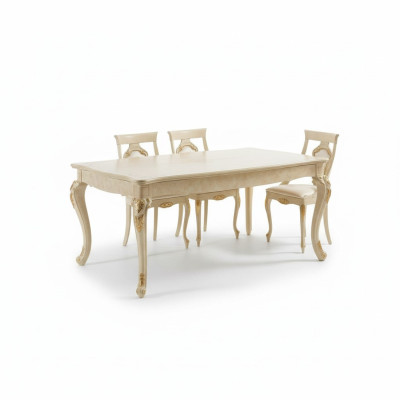 Mesas de comedor italianas Mesa de madera Mesas Muebles Mesa de comedor Estilo antiguo Mesa de madera Nueva
