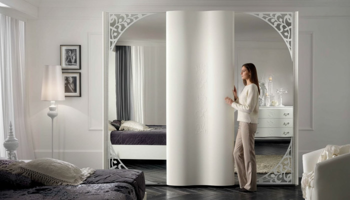 Armario espejo de madera muebles ropero Italia nuevo