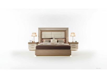 Cama Marco de cama Madera Dormitorio Doble Moderno Cama doble Muebles Lujo Camas