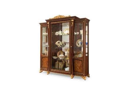 Vitrina de madera y vidrio Armario de madera maciza Credenza Vitrina Muebles de salón Italia