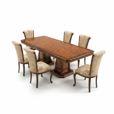 Mesa de comedor Diseño Muebles Decoración Mesas Madera maciza Mesa Nueva Lujo Italiano