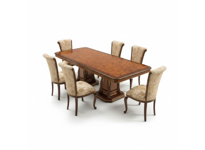 Mesa de comedor Diseño Muebles Decoración Mesas Madera maciza Mesa Nueva Lujo Italiano