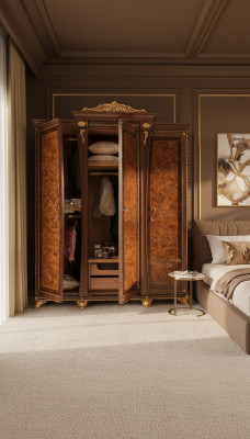 Armario macizo muebles de dormitorio Italia madera auténtica armario de madera.