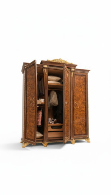Armario macizo muebles de dormitorio Italia madera auténtica armario de madera.