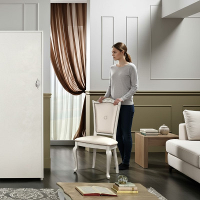 Silla de comedor de lujo de madera Estilo comedor Sillas Muebles Nuevo Bizzotto