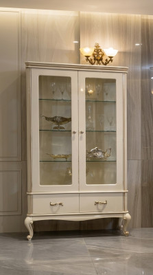 Vitrinas clásicas Aparador Vitrina Armarios de vidrio Muebles italianos de madera