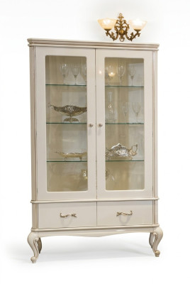 Vitrinas clásicas Aparador Vitrina Armarios de vidrio Muebles italianos de madera