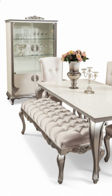 Taburete Banco Diseño Tela Textil Salón Banco Lujo Chesterfield