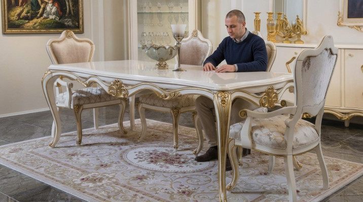Comedor Conjunto de mesa y sillas de comedor Grupo Juego de mesa Juego de mesa de lujo de 5 piezas.