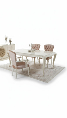 Mesa de comedor de lujo, mesa de diseño, mesas de comedor, mesas de madera, muebles italianos, 228cm.