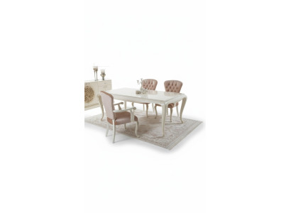 Mesa de comedor de lujo, mesa de diseño, mesas de comedor, mesas de madera, muebles italianos, 228cm.