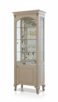Vitrina Gabinete de vidrio de madera Aparadores Salón vitrinas Lujo italiano
