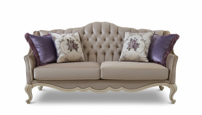 Tres sillones de lujo sofá de tres plazas tapizado clásico asientos salón muebles