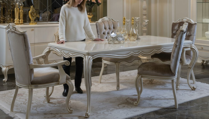 Mesa de comedor clásica con 4 sillas, conjunto de comedor, mesa, mesas, grupo de asientos de 5 piezas.