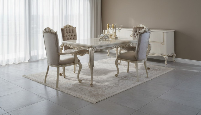 Mesa de comedor clásica con 4 sillas, conjunto de comedor, mesa, mesas, grupo de asientos de 5 piezas.