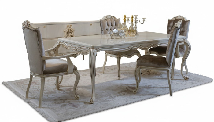 Mesa de comedor clásica con 4 sillas, conjunto de comedor, mesa, mesas, grupo de asientos de 5 piezas.