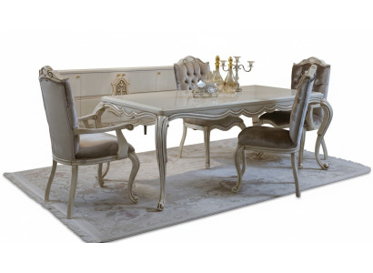Mesa de comedor clásica con 4 sillas, conjunto de comedor, mesa, mesas, grupo de asientos de 5 piezas.