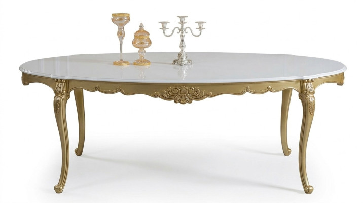 Mesa de comedor de lujo, mesa de lujo, mesa de madera de lujo de Italia, mesas de comedor clásicas, muebles clásicos.