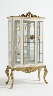 Vitrina de lujo, estante de madera, aparador, armarios, armario de vidrio, nuevo.