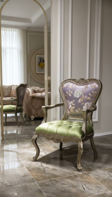Sillón 1 plaza Verde Sala de estar Elegante Mueble Lujo Chesterfield Nuevo