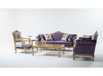 Conjunto de sofás de lujo de 3+2+1 plazas, mesa de centro, sofás de tela, sillones, juego de 4 piezas.