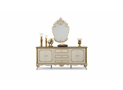 Mueble italiano Cómoda Dorada Barroco Rococó Aparador Cómodas de madera