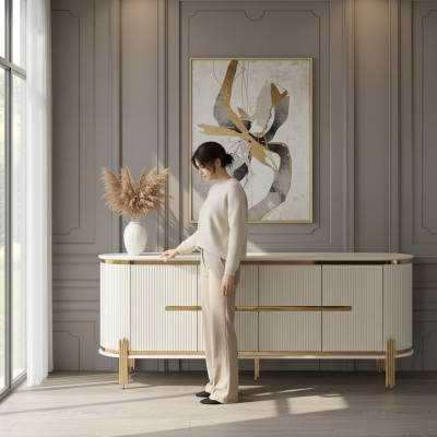 Mueble auxiliar de lujo de madera diseño muebles de dormitorio estilo moderno.
