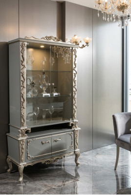 Vidrio de vitrina Gabinete de madera Vitrina Mueble del salón Aparador Armarios