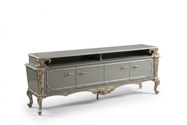 Sideboard de lujo de madera estante aparador gabinetes sala de estar mesa de televisión diseño.