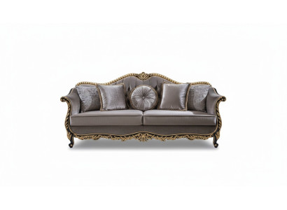 Sofá de lujo clásico de 3 plazas Sofás de asiento en tela Diseño de sofá estilo textil.