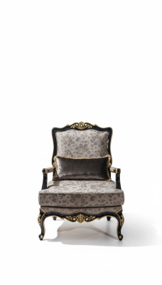 Butaca tapizada Diseñador Textil 1 plaza Muebles Barrocos.