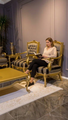 Silla Muebles Sillas Diseño Art déco Textil Sala de estar Silla Diseño Nuevo